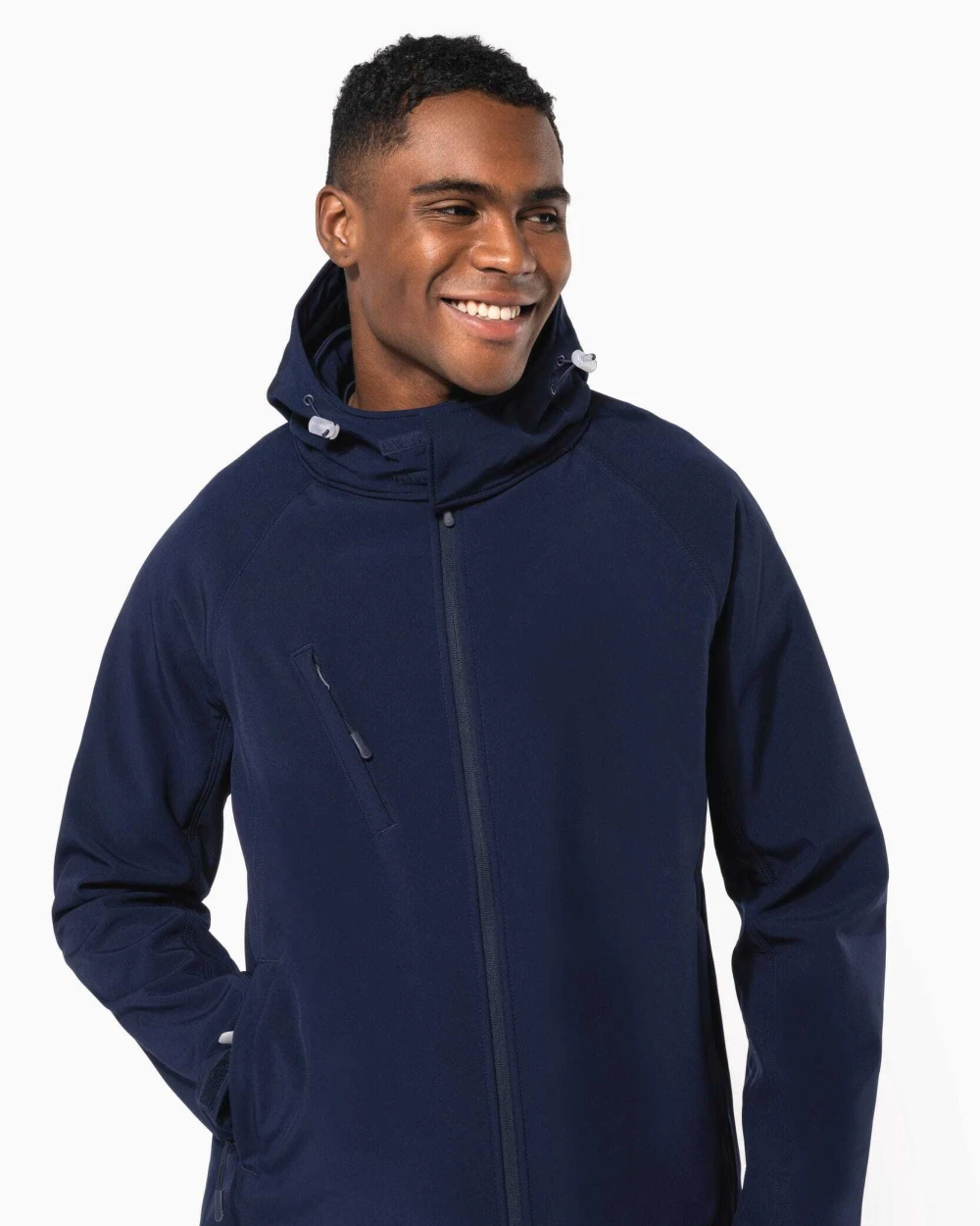 Softshells KARIBAN Heren softshell jas met afneembare capuchon voor bedrukking &amp; borduring