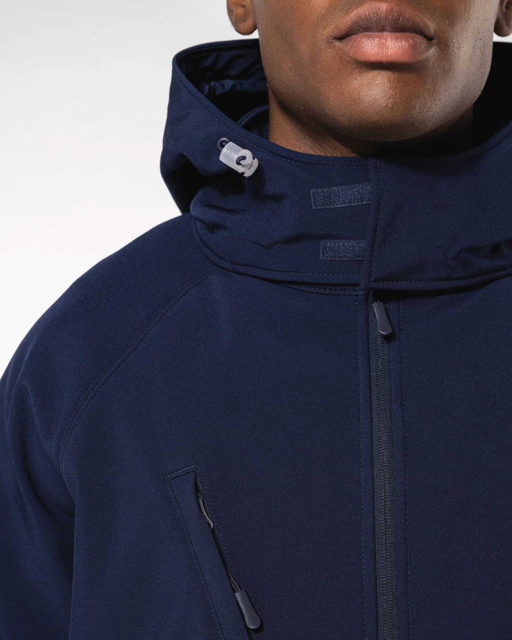 KARIBAN Herren Softshell-Jacke mit Abnehmbare Kapuze Softshells personalisierbar