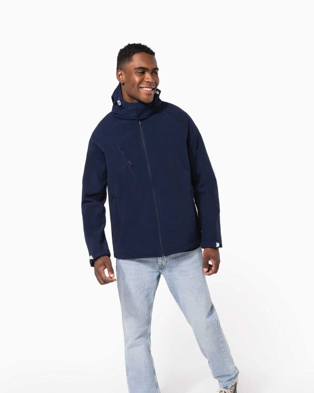Softshells KARIBAN Heren softshell jas met afneembare capuchon voor bedrukking &amp; borduring