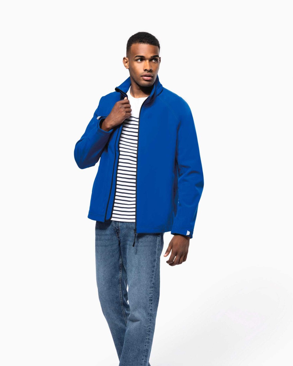 KARIBAN Herren Softshell-Jacke mit Abnehmbare Kapuze Softshells personalisierbar