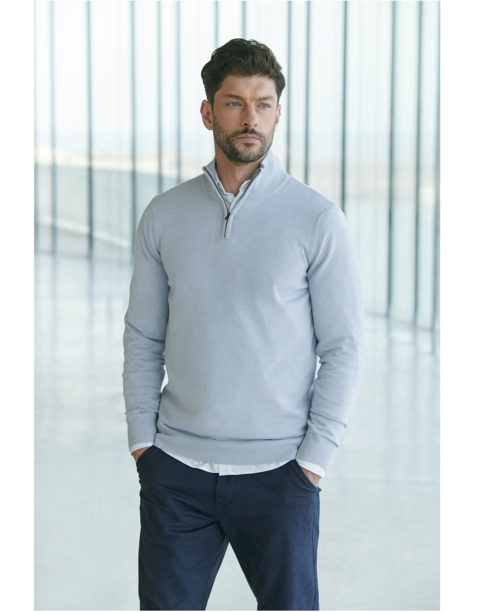Truien HENBURY MEN'S 1/4 ZIP JUMPER voor bedrukking &amp; borduring