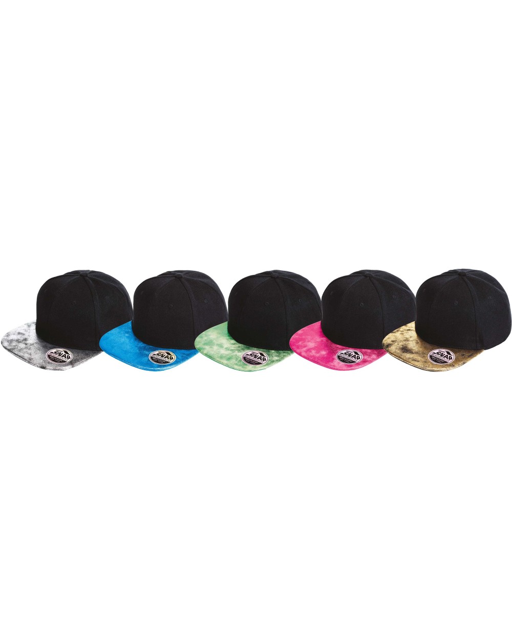 Petjes RESULT Bronx Glitter Flat Peak Snapback Cap voor bedrukking &amp; borduring