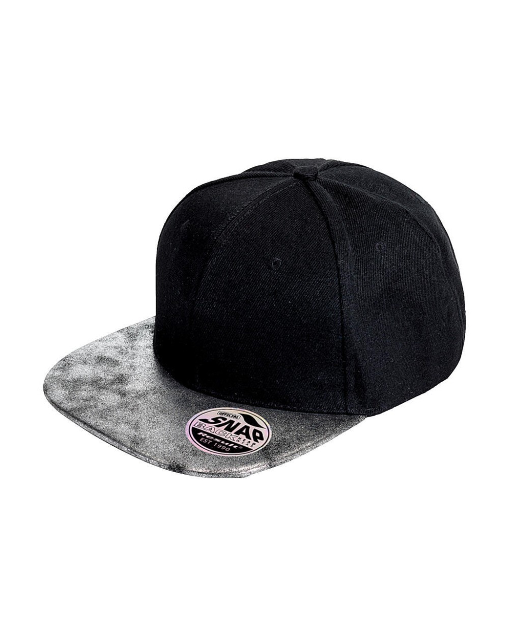 Petjes RESULT Bronx glitter snapbackpet met platte klep voor bedrukking &amp; borduring
