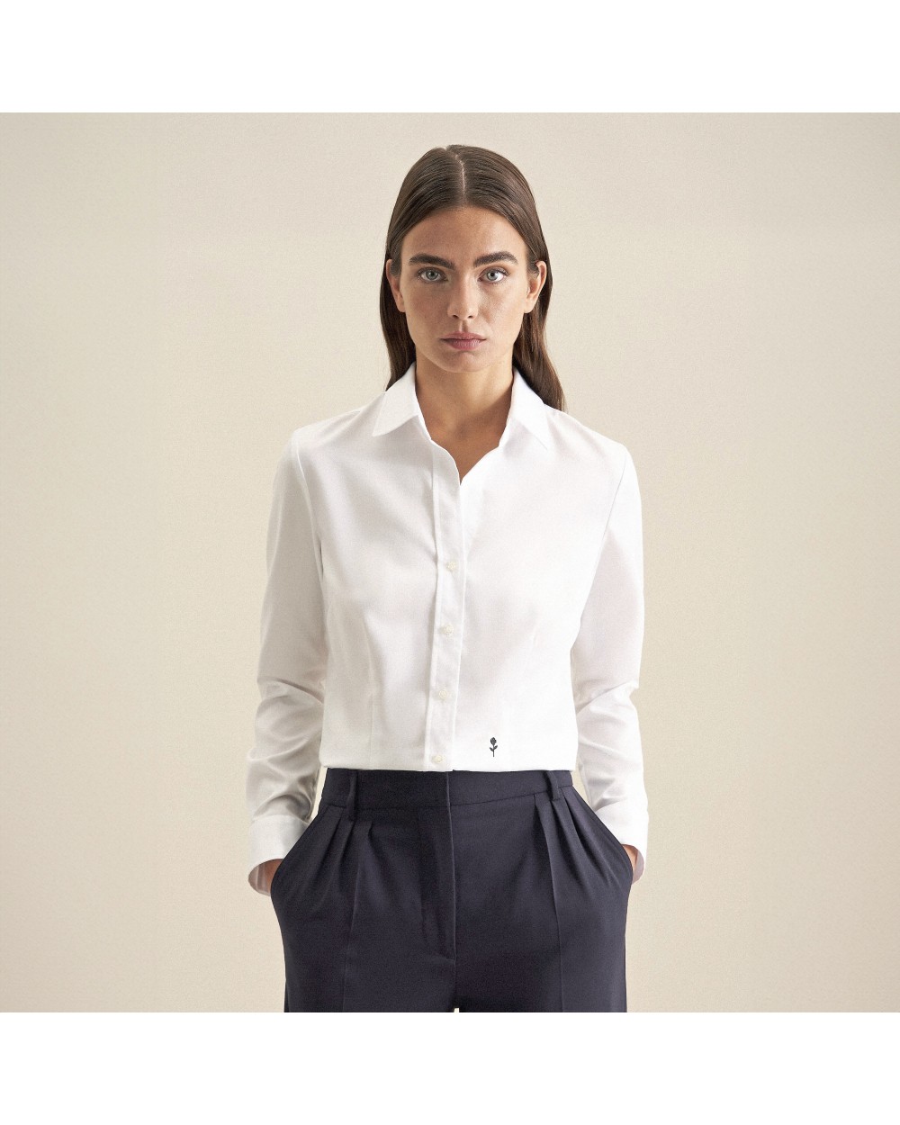 Chemises personnalisable SEIDENSTICKER Women´s Blouse Regular Fit Fine Twill Longsleeve