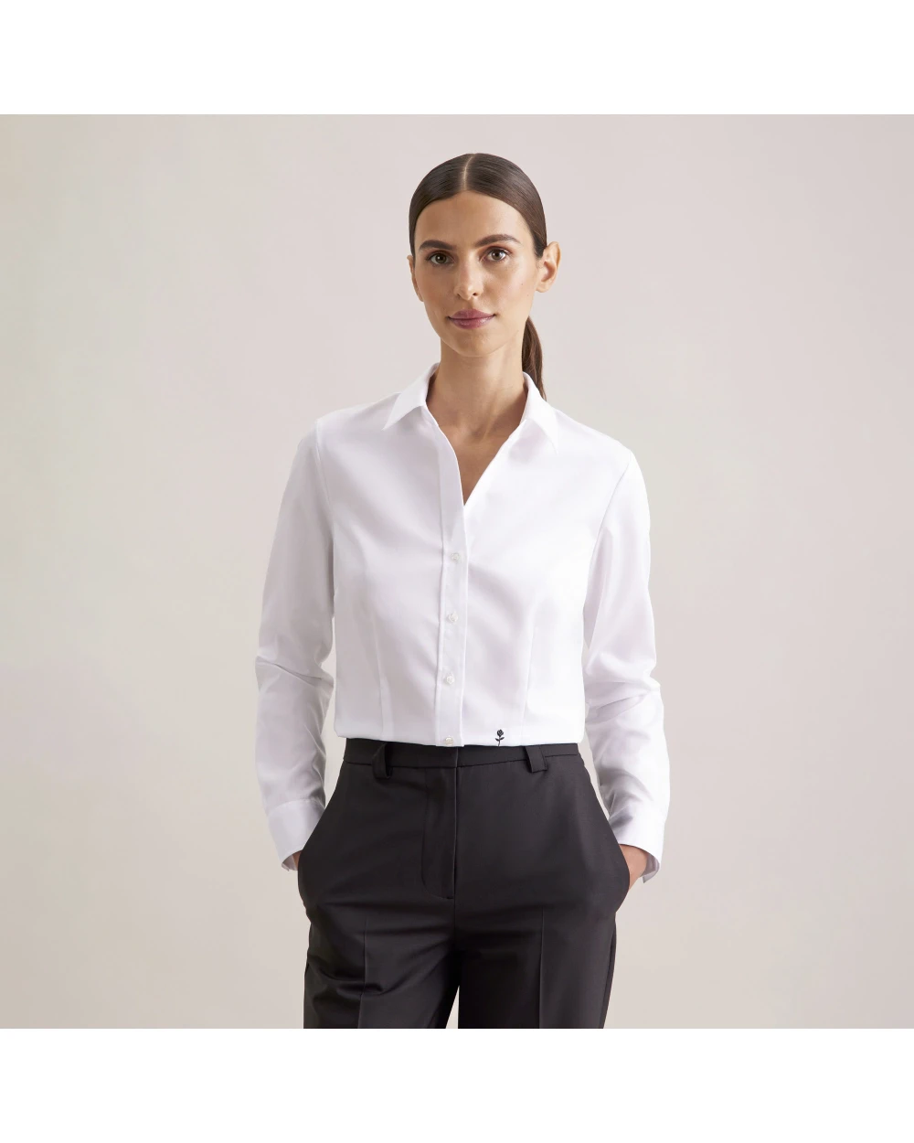 Chemises personnalisable SEIDENSTICKER Women´s Blouse Regular Fit Fine Twill Longsleeve