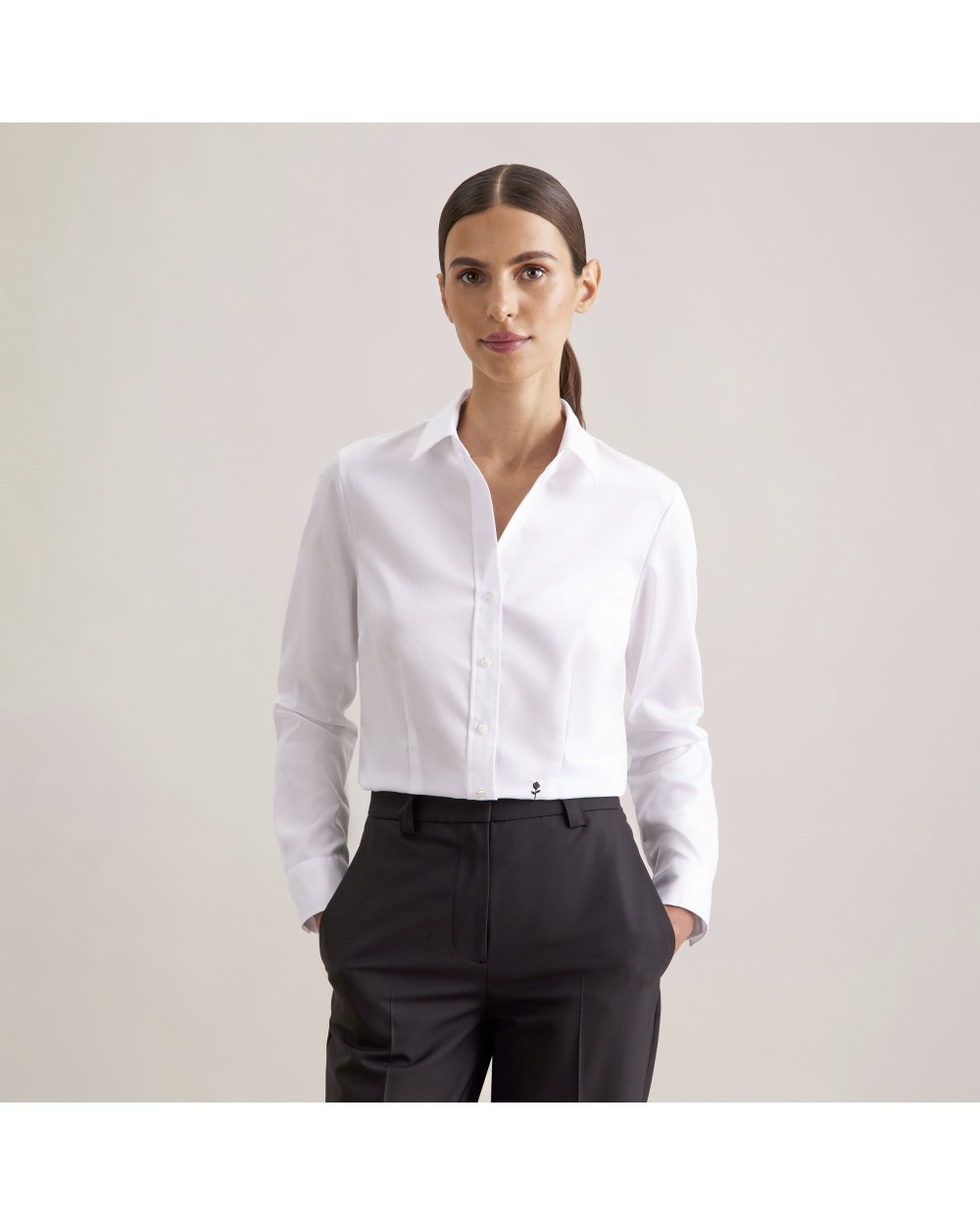 Chemises personnalisable SEIDENSTICKER Women´s Blouse Regular Fit Fine Twill Longsleeve