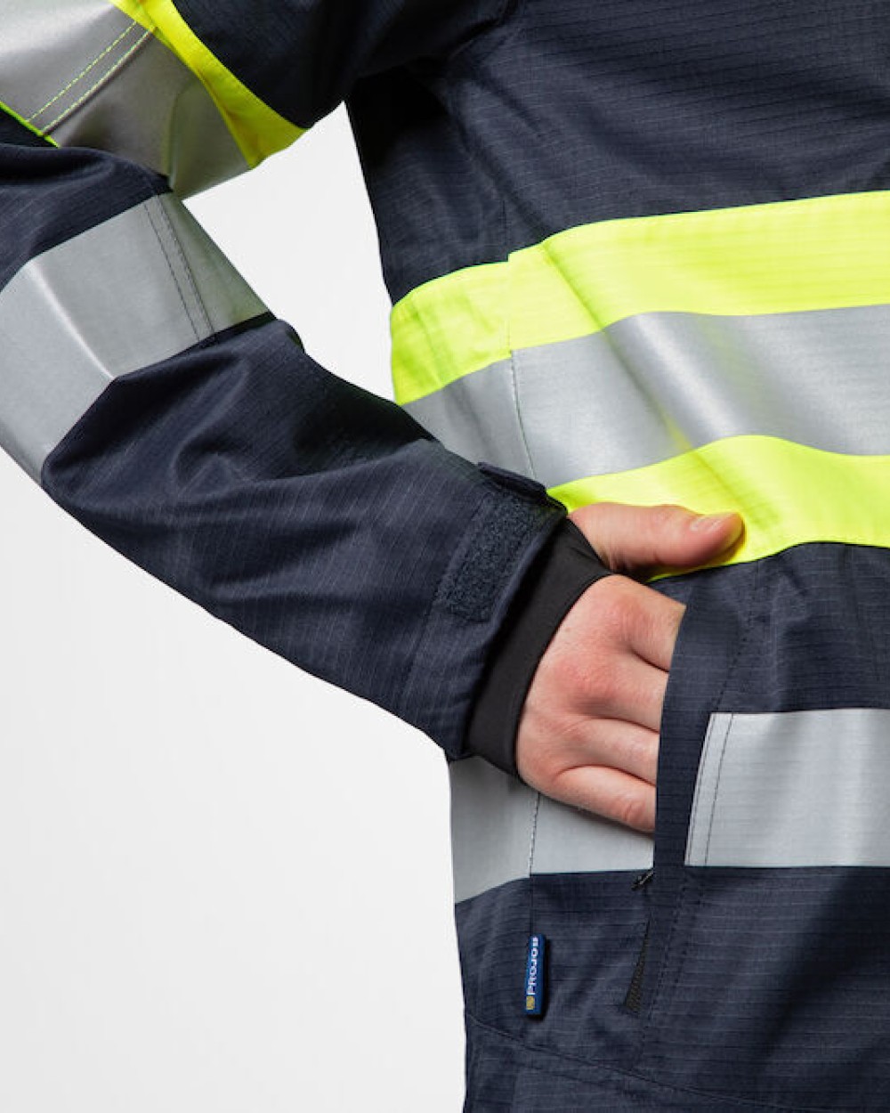 Jassen PROJOB 6454 GEVOERDE SIGNALISTIEJAS EN ISO 20471 KLASSSE 1 voor bedrukking &amp; borduring