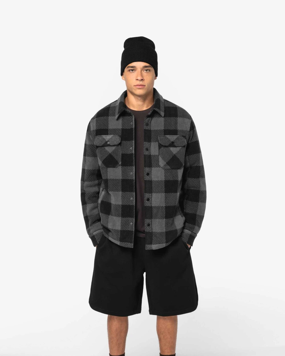 Chemises personnalisable NATIVE SPIRIT Surchemise rembourrée écoresponsable à carreaux homme