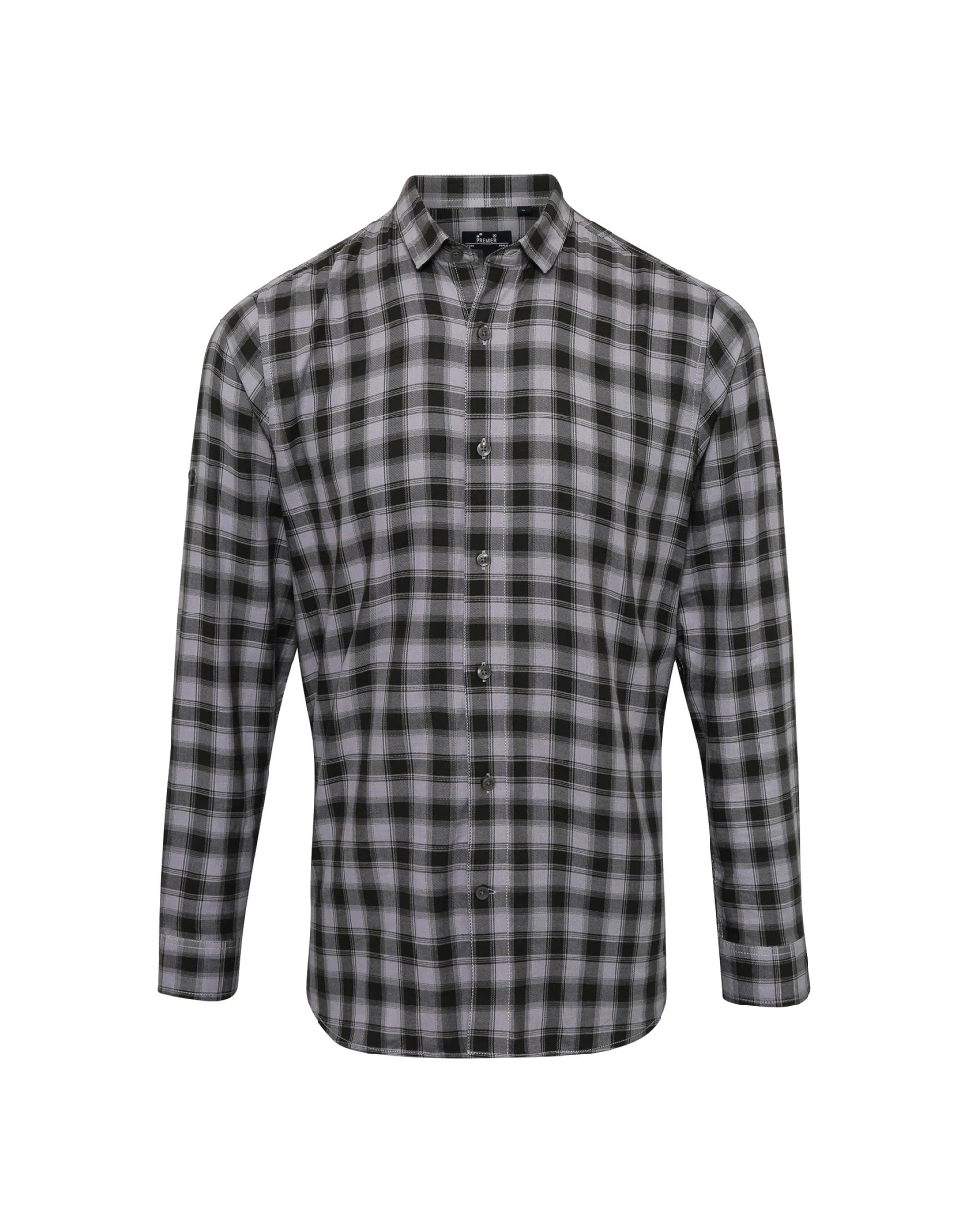 PREMIER Mens Mulligan Check Cotton Long Sleeve Shirt Hemden personalisierbar