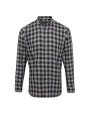PREMIER Mens Mulligan Check Cotton Long Sleeve Shirt Hemden personalisierbar
