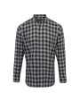 Chemises personnalisable PREMIER Mens Mulligan Check Cotton Long Sleeve Shirt