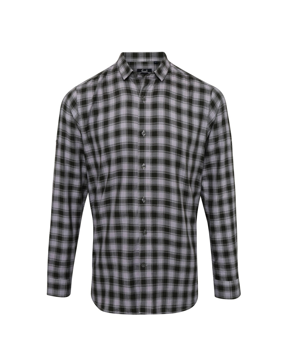PREMIER Mens Mulligan Check Cotton Long Sleeve Shirt Hemden personalisierbar