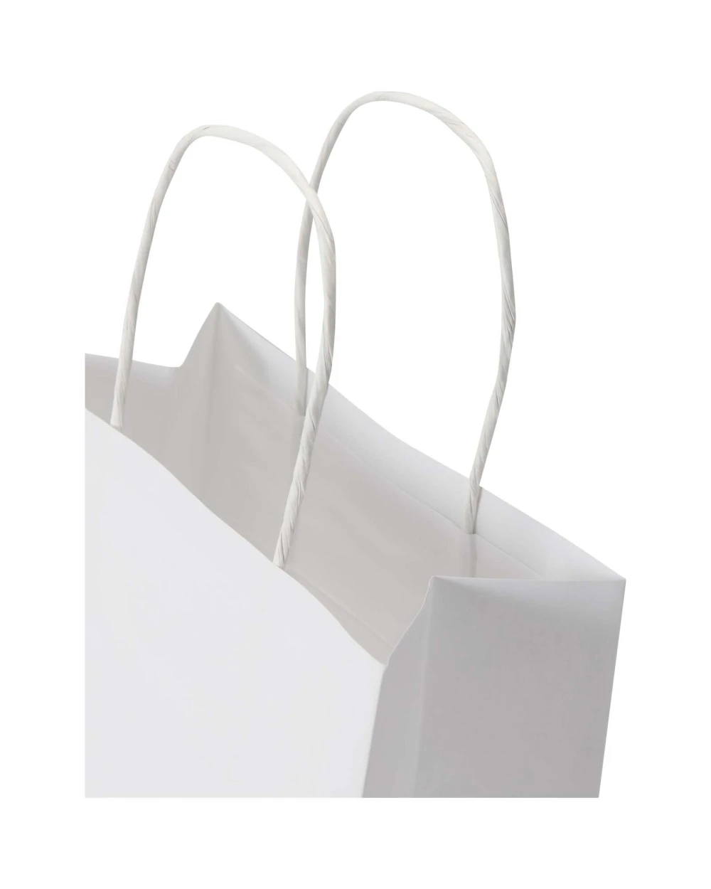 4DO Kraft Papiertüte aus 120 g/m² Kraftpapier mit gedrehten Tragegriffen – 18 x 9 x 23 cm Taschen personalisierbar