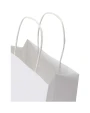 4DO Kraft Papiertüte aus 120 g/m² Kraftpapier mit gedrehten Tragegriffen – 18 x 9 x 23 cm Taschen personalisierbar