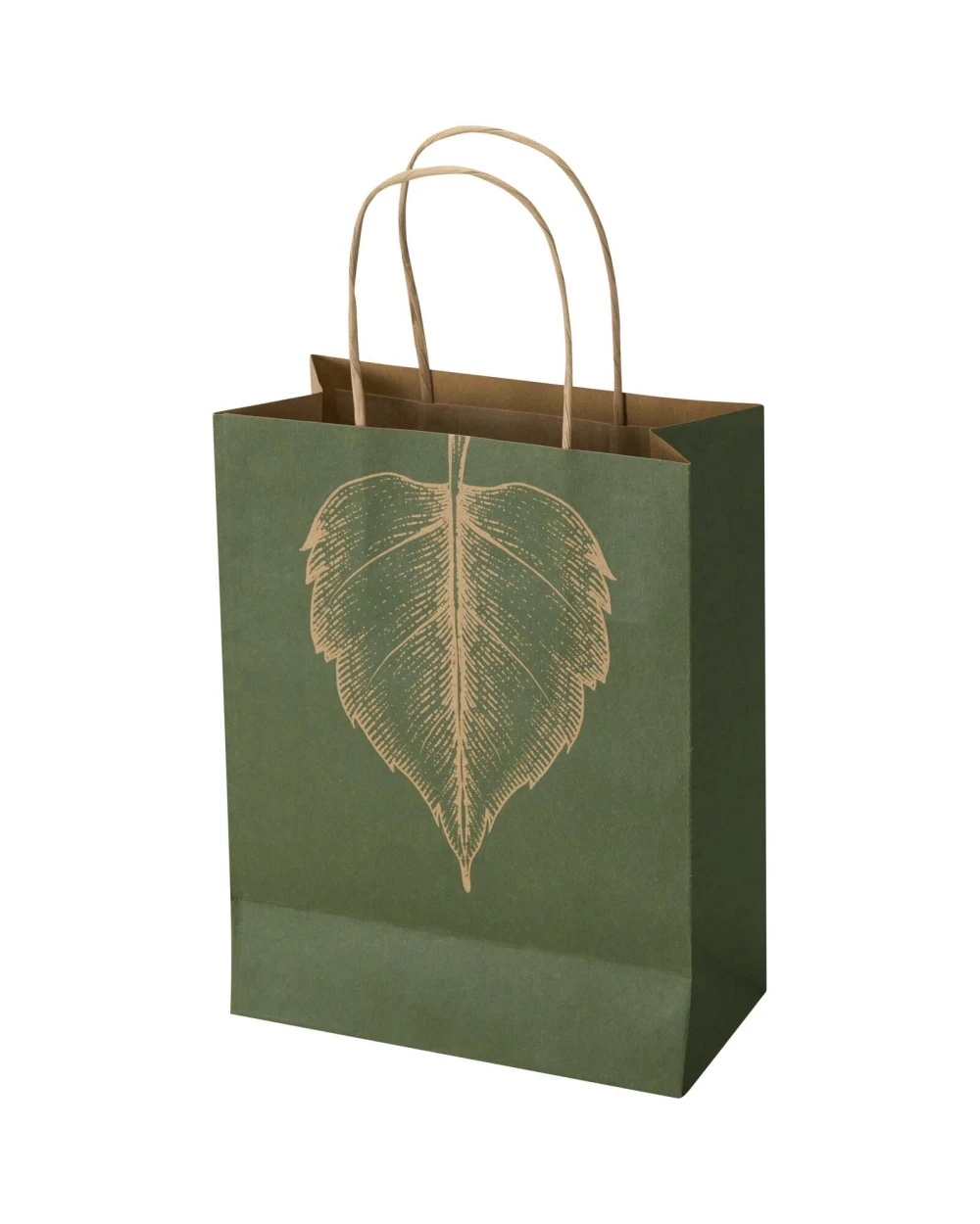 Sacs & Bagagerie personnalisable 4DO Sac en papier Kraft 120 g/m² avec anses torsadées - 18 x 9 x 23 cm
