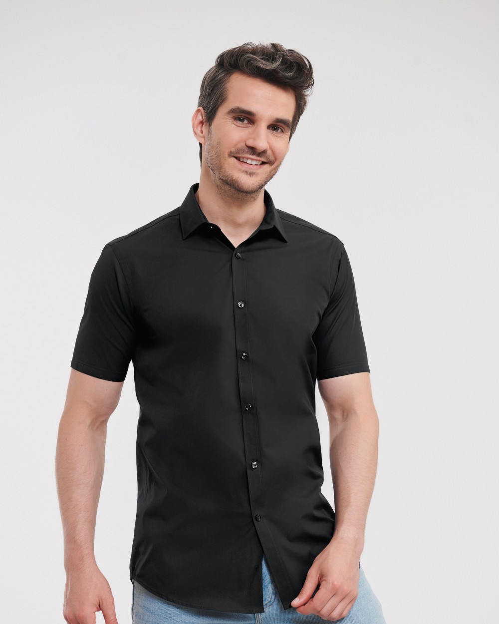 RUSSELL Men's Ultimate Stretch Shirt Hemden personalisierbar
