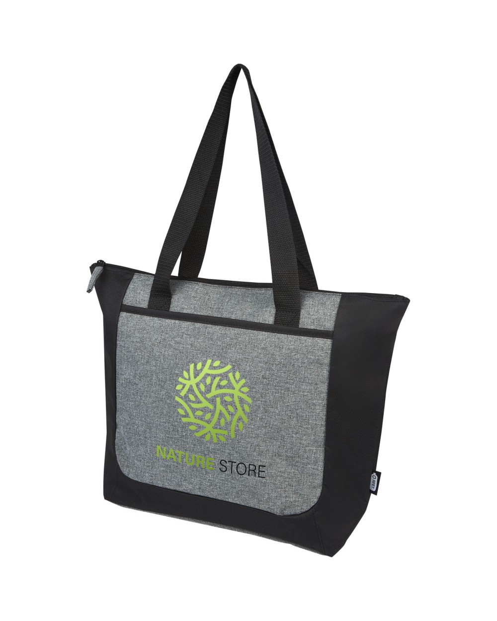 Tote bags personnalisable 4DO Sac shopping Reclaim recyclé GRS bicolore à fermeture éclair de 15 L