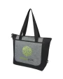 4DO SCX.design C36 3-in-1 rPET erweitertes Ladekabel mit Leuchtlogo in rundem Bambusgehäuse Tote Bags personalisierbar