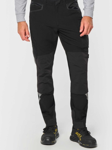 Pantalons à personnaliser WK. DESIGNED TO WORK Pantalon léger stretch recyclé multipoches unisexe 