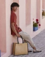 Tote bags personnalisable WESTFORDMILL NATURAL STARCHED JUTE CLASSIC SHOPPER