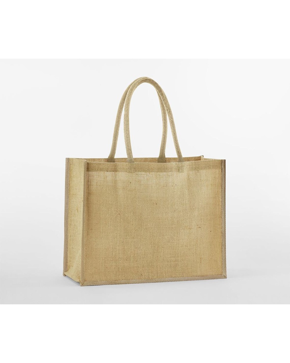 Tote bags WESTFORDMILL NATURAL STARCHED JUTE CLASSIC SHOPPER voor bedrukking &amp; borduring
