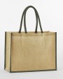 Tote bags WESTFORDMILL NATURAL STARCHED JUTE CLASSIC SHOPPER voor bedrukking &amp; borduring