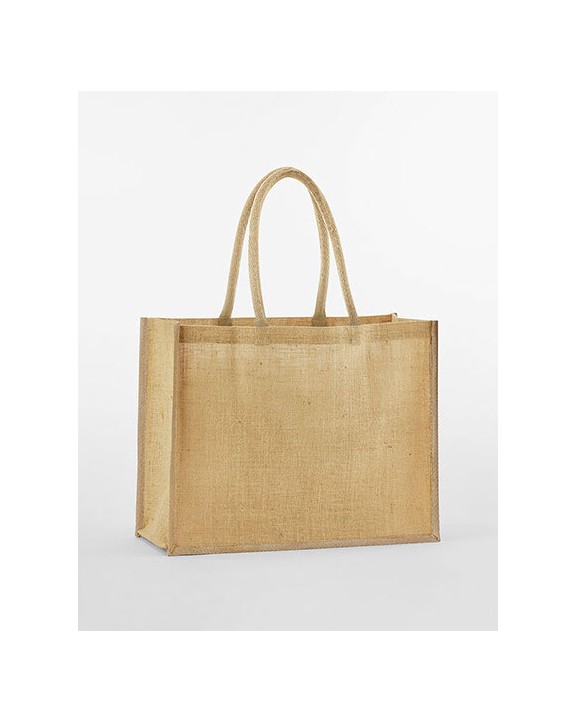 Tote bags WESTFORDMILL NATURAL STARCHED JUTE CLASSIC SHOPPER voor bedrukking &amp; borduring