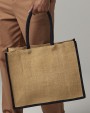 Tote bags WESTFORDMILL NATURAL STARCHED JUTE CLASSIC SHOPPER voor bedrukking &amp; borduring