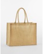 Tote bags WESTFORDMILL NATURAL STARCHED JUTE CLASSIC SHOPPER voor bedrukking &amp; borduring
