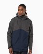 KARIBAN Wasserdichter 3-in-1-Unisex-Parka mit zweifarbiger Kapuze Jacken personalisierbar