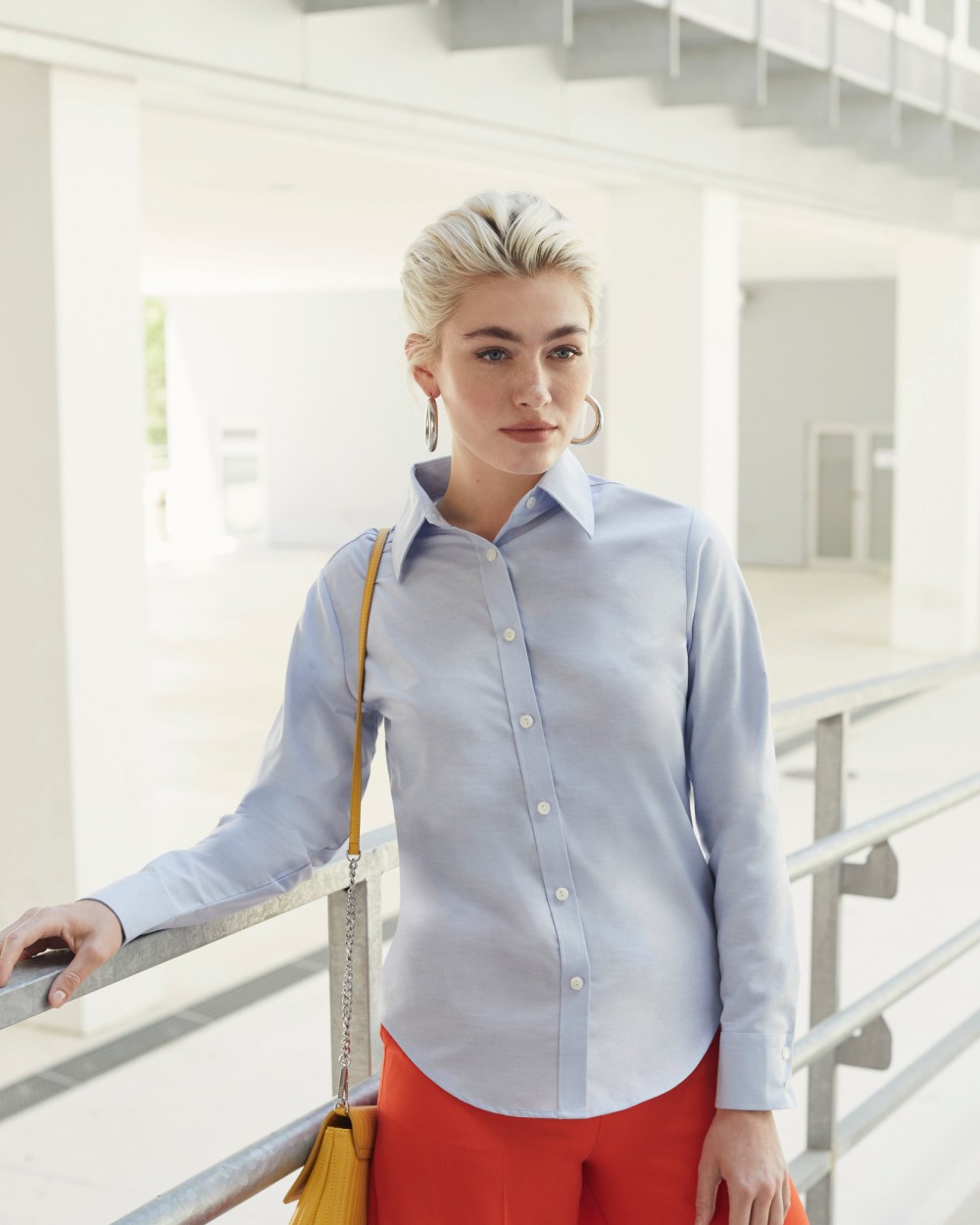 FOL Ladies' Oxford Shirt LS Hemden personalisierbar