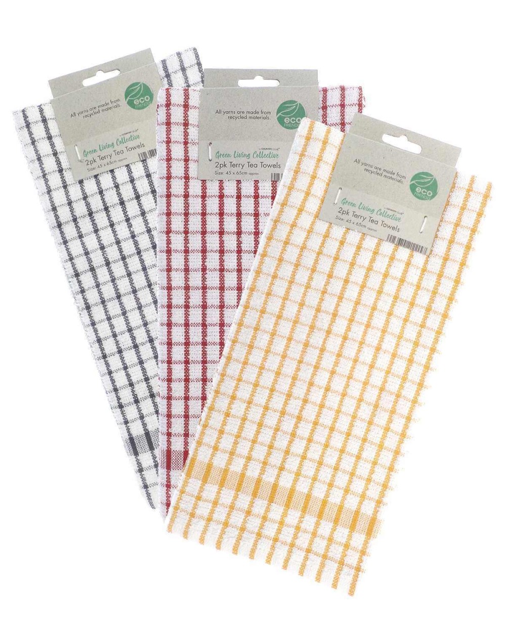 Produits éponges personnalisable HOME & LIVING Torchon en terry recyclé (lot de 2)