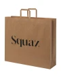 Sacs & Bagagerie personnalisable 4DO Sac en papier Kraft 90-100 g/m² avec poignées plates, 49,5 x 14 x 44 cm