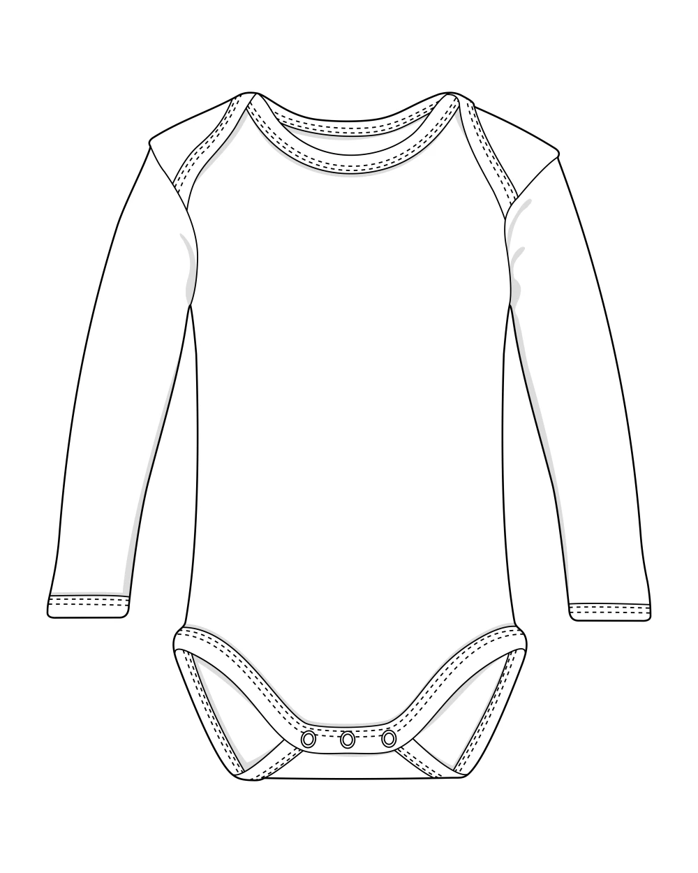 Articles bébés personnalisable LINK SUBLIME Long Sleeve Baby Bodysuit Polyester