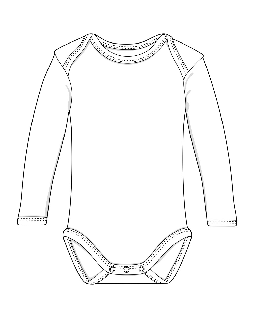 Articles bébés personnalisable LINK SUBLIME Long Sleeve Baby Bodysuit Polyester