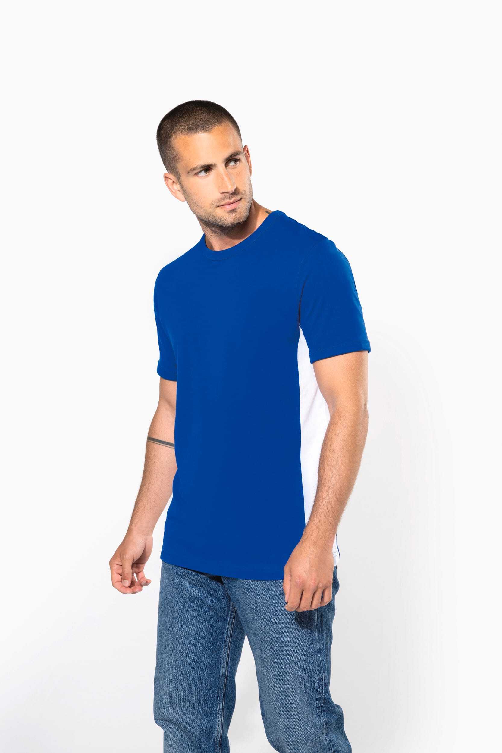 T-Shirts personnalisable KARIBAN Tiger > T-shirt bicolore manches courtes