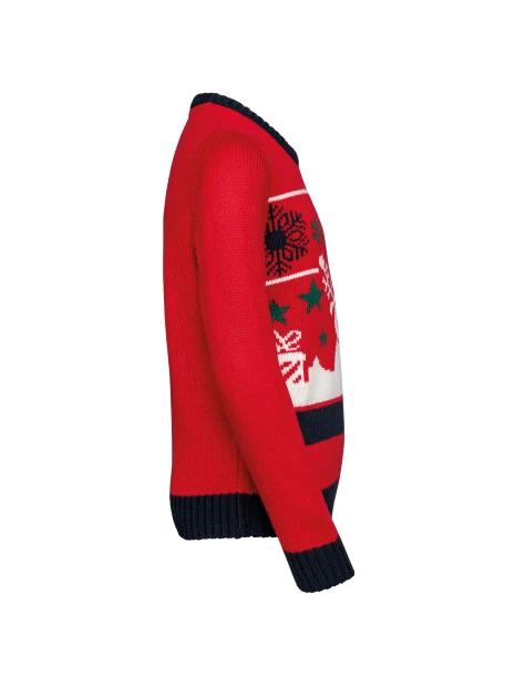 KARIBAN Pullover col rond de Noël enfant /api/colors/4fa7109a-7fa4-4f07-95b2-3253a384c147 personnalisable