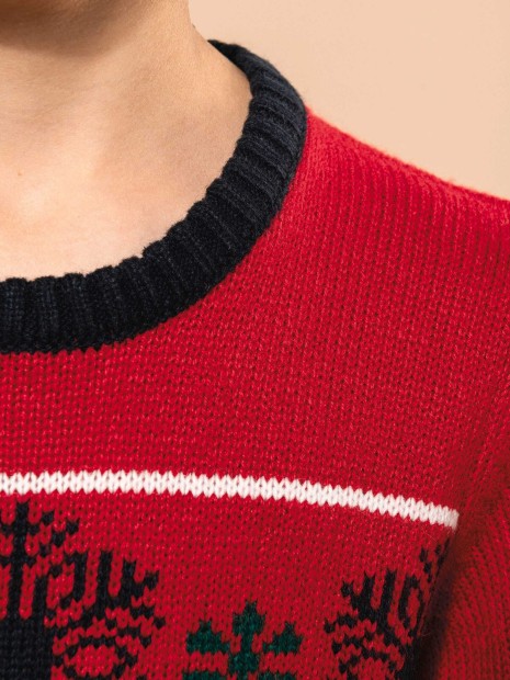 Pulls à personnaliser KARIBAN Pullover col rond de Noël enfant 