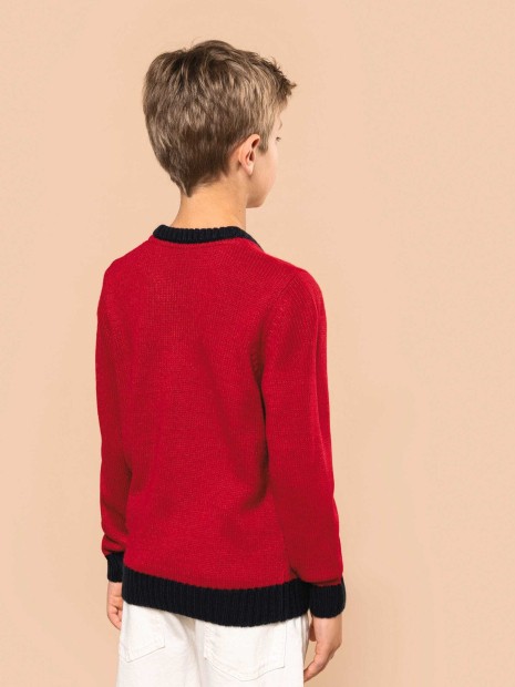Pulls à personnaliser KARIBAN Pullover col rond de Noël enfant 