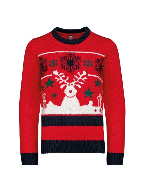 KARIBAN Pullover col rond de Noël enfant /api/colors/4fa7109a-7fa4-4f07-95b2-3253a384c147 personnalisable