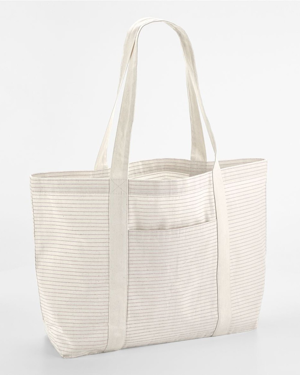 Tote bags WESTFORDMILL STRIPED ORGANIC COTTON SHOPPER voor bedrukking &amp; borduring