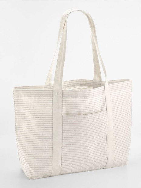 Tote bags à personnaliser WESTFORDMILL STRIPED ORGANIC COTTON SHOPPER 