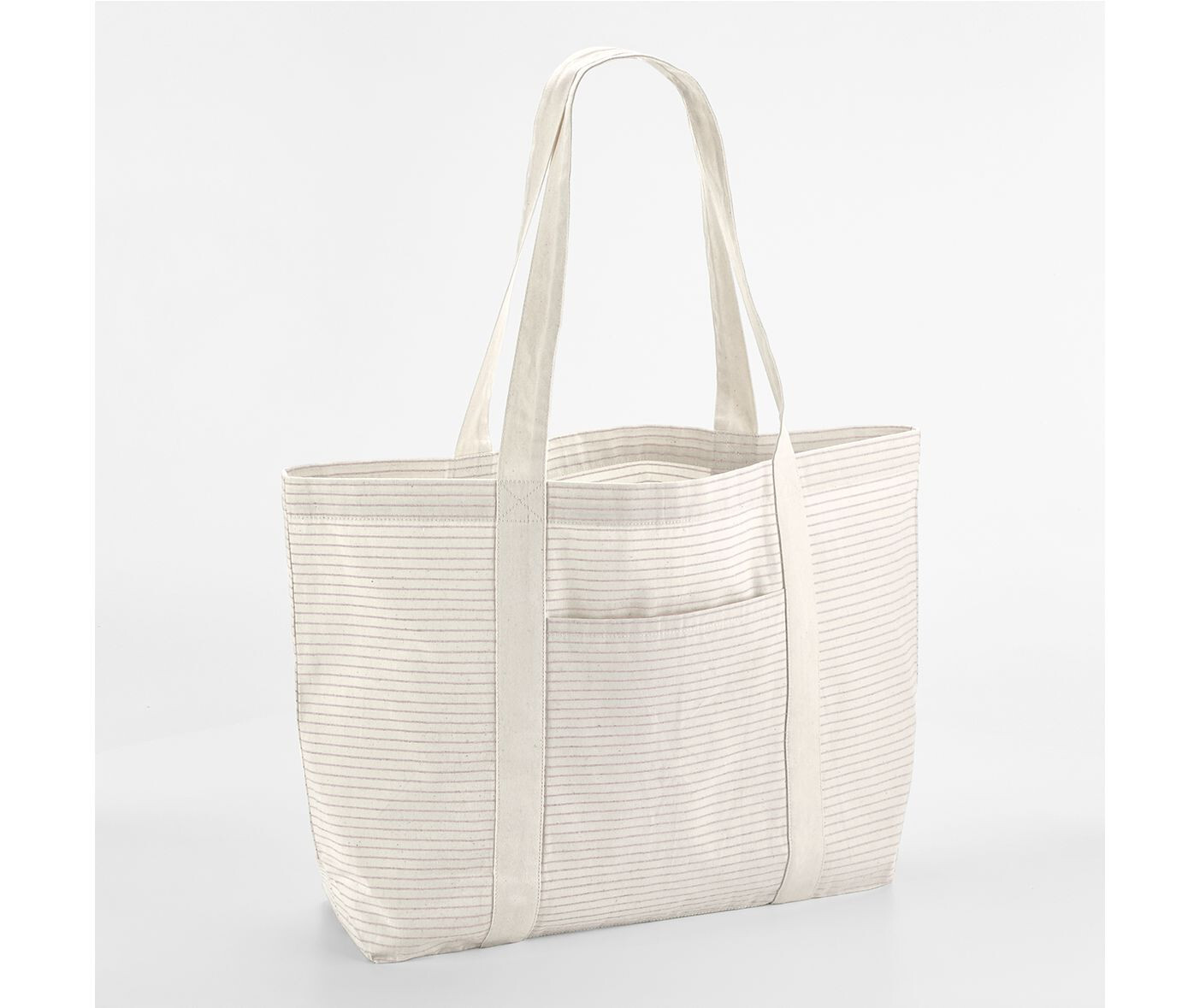 Tote bags personnalisable WESTFORDMILL STRIPED ORGANIC COTTON SHOPPER