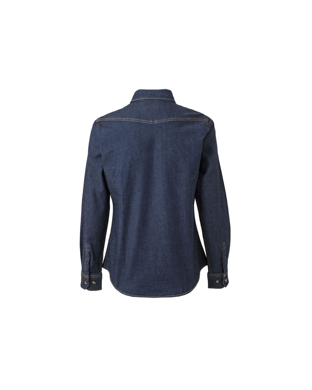 VELILLA WOMEN'S LONG-SLEEVE STRETCH DENIM SHIRT Hemden personalisierbar