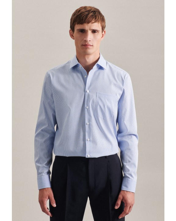 Hemden SEIDENSTICKER Men´s Shirt Regular Fit Check/Stripes Long Sleeve voor bedrukking &amp; borduring