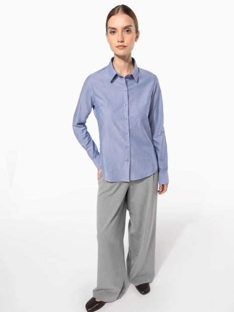 Chemises à personnaliser KARIBAN Chemise Oxford manches longues femme 