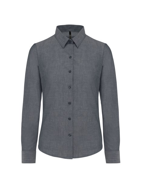 KARIBAN Chemise Oxford manches longues femme /api/colors/238ab712-3644-4e4d-8113-6695293ea7ee personnalisable