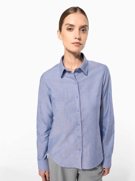 Chemises à personnaliser KARIBAN Chemise Oxford manches longues femme 