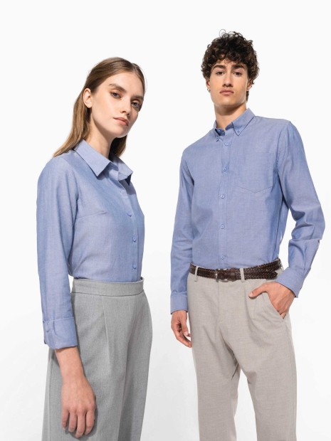 Chemises à personnaliser KARIBAN Chemise Oxford manches longues femme 