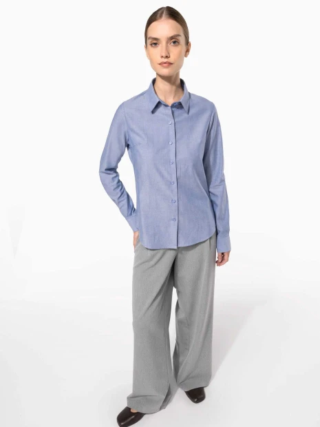 Chemises à personnaliser KARIBAN Chemise Oxford manches longues femme 